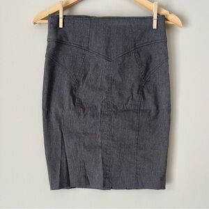 Dynamite Charcoal Grey Pencil Skirt - Size 3 / Small
